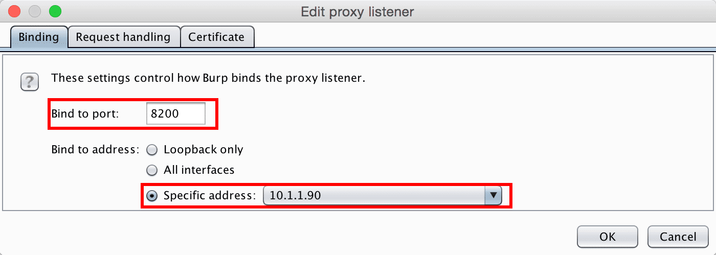 Edit proxy listener