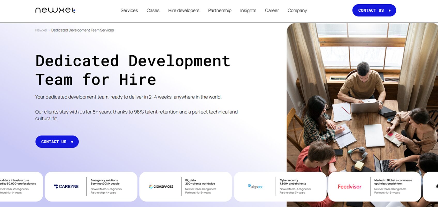 Newxel: dedicated development team 