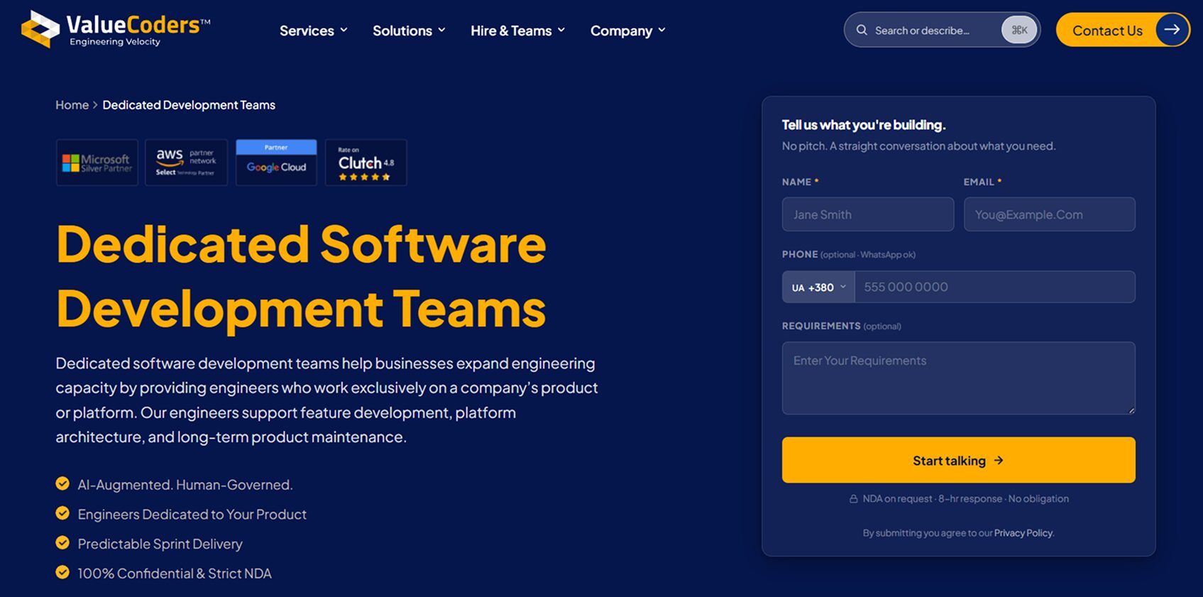 ValueCoders: dedicated development team 