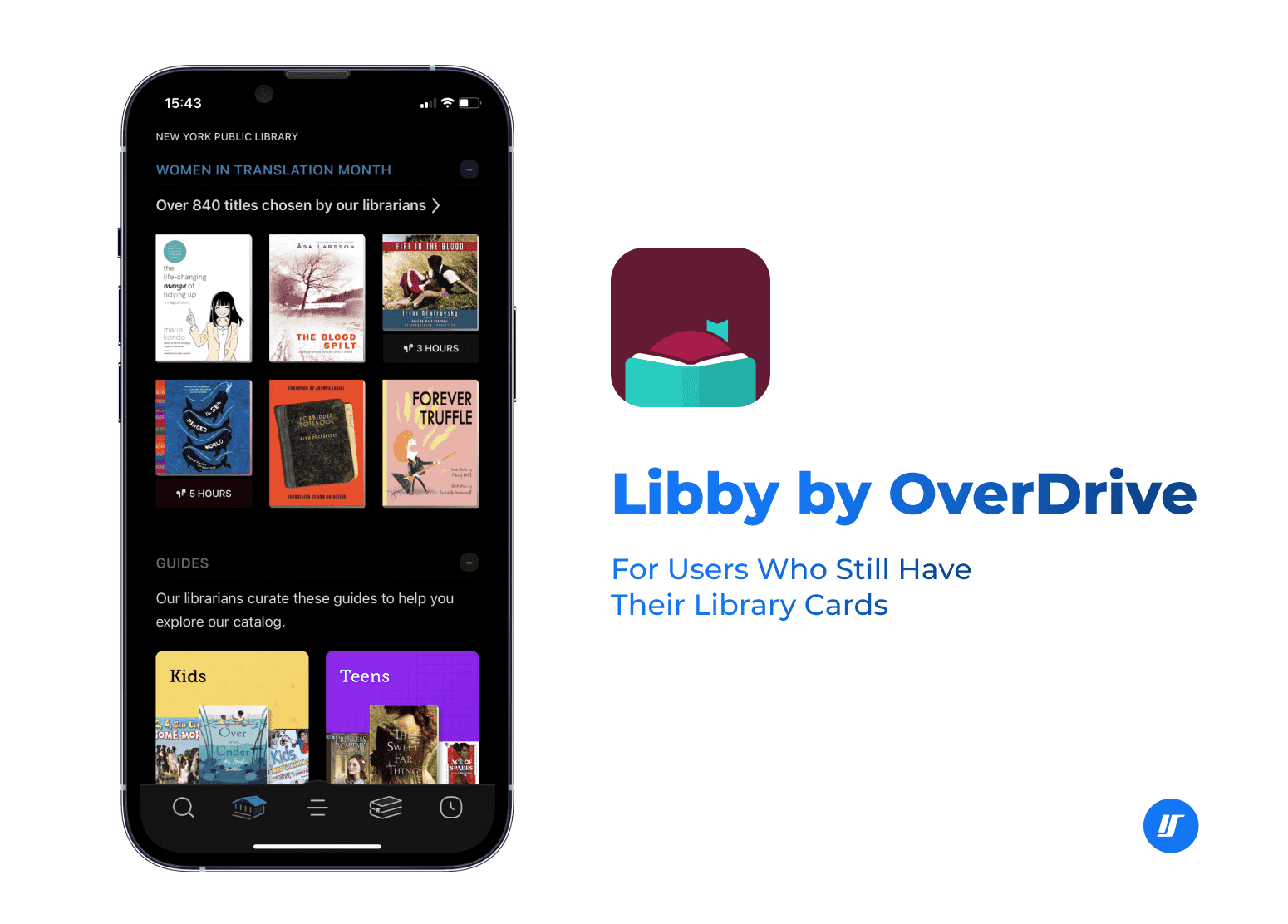 Libby app screenshot on the iPhone screen