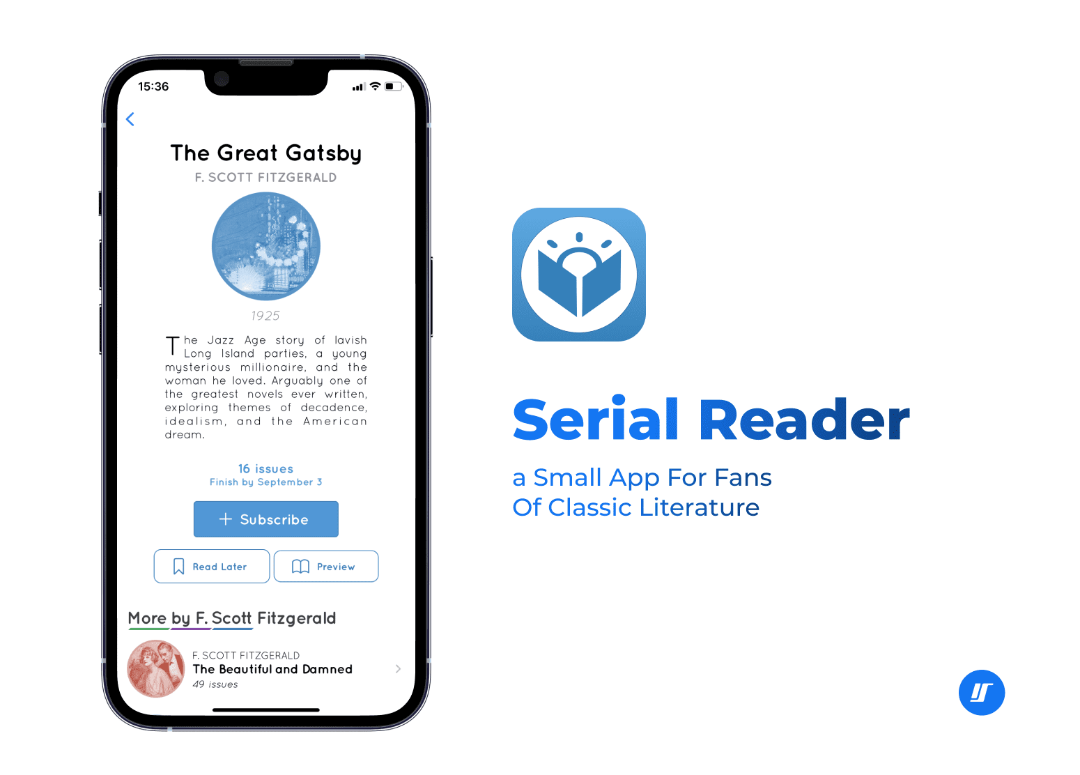 Serial Reader app screenshot on the iPhone screen